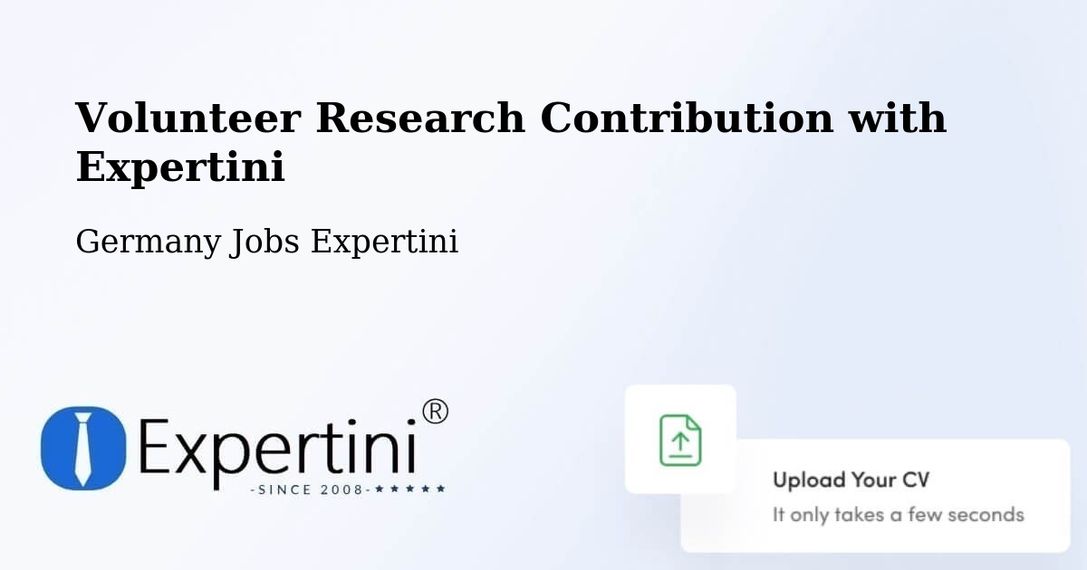 Volunteer Research Contribution Program – Prüm - Germany Jobs Expertini